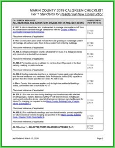 Marin County CalGreen Checklist