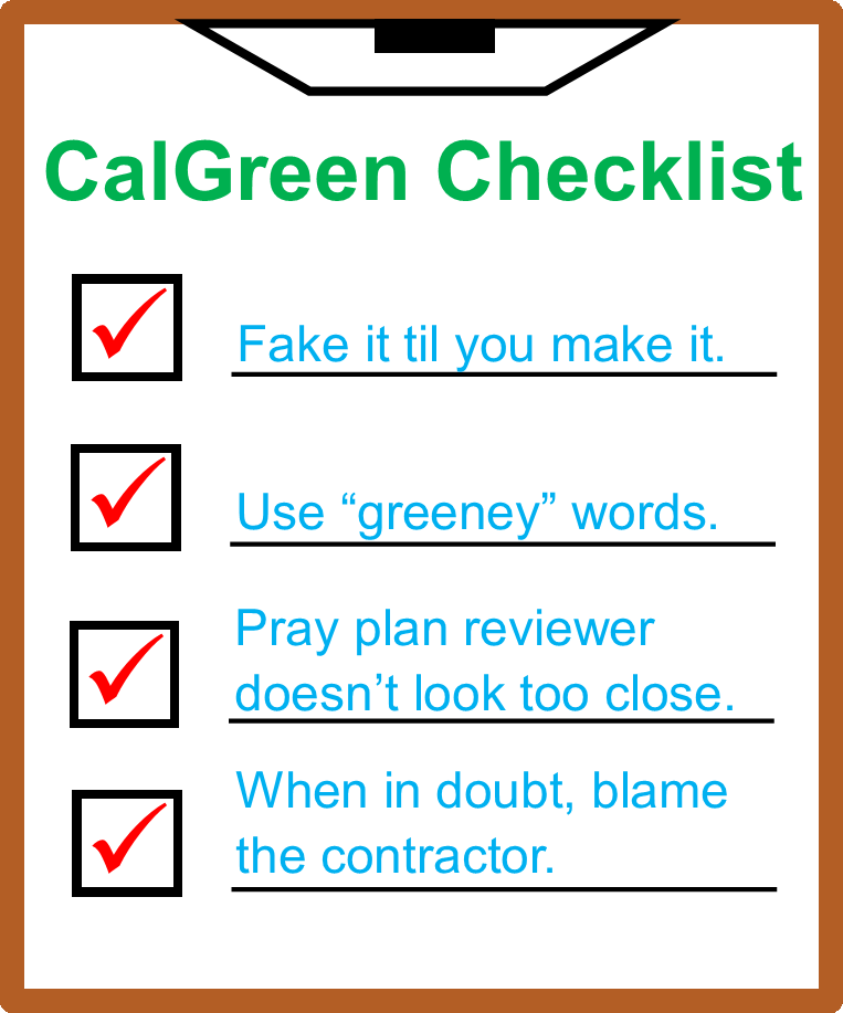 Funny Calaveras County CalGreen Checklist